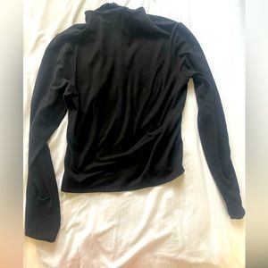 Express long sleeve cowl neck black top.